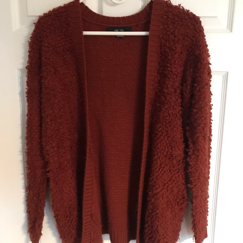 Rust colored cardigan!